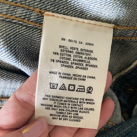 Women’s Pilcro and the Letterpress Blue Denim Jacket, XSP - Picture 3 of 4
